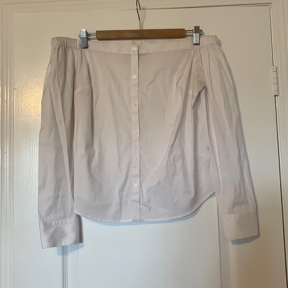 Express white linen off the shoulder top - Picture 1 of 3